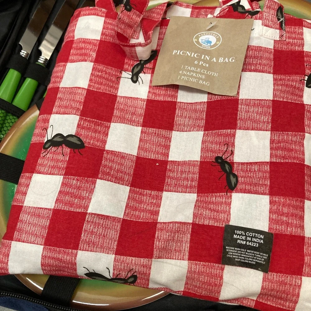 Picnic back pack serves 4